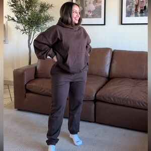 New Gymshark Brown Hoodie and Sweatpants Set